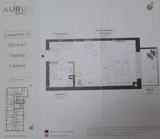 Przytulne 29m² w Górnej - Idealne dla singli i inwestorów - Zdjęcie 2/5