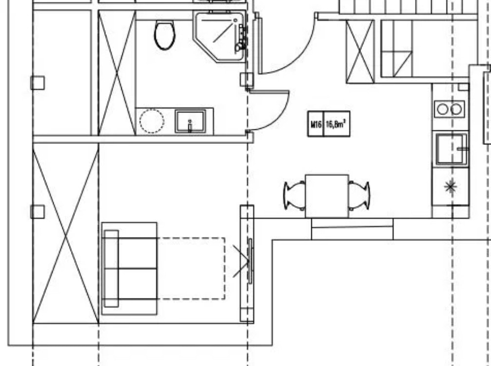 Przytulna kawalerka 16,8m² z antresolą, Kraków-Swoszowice - Zdjęcie 1/5