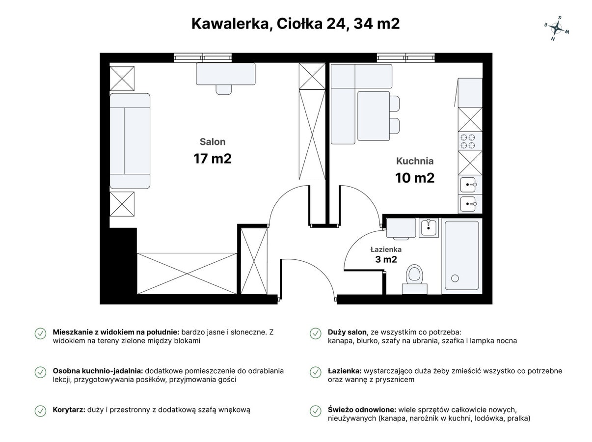 Nowoczesne 34m² przy metrze | Wola | Dostępne od zaraz - Zdjęcie 1/8